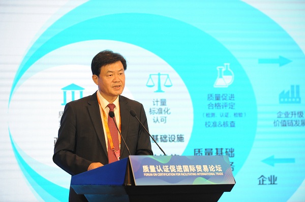 肖建华出席中国国际效劳商业生意会 “质量认证增进国际商业论坛”